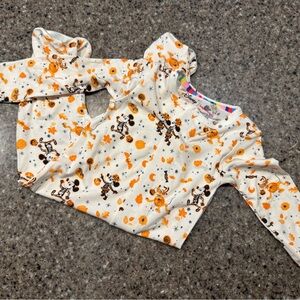 Disney Cream and Orange Baby Onesie